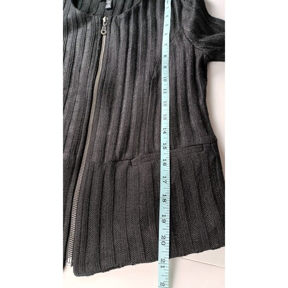 Ribbed Lady Jacket by DREW Black Size XS Zip Front Lined Classic Career USA Made - Picture 12 of 13